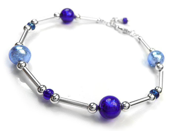 Murano Glass Bracelet - Blues