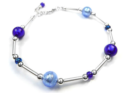 Murano Glass Bracelet - Blues