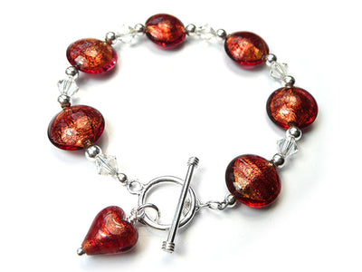 Murano Glass Bracelet - Rubino