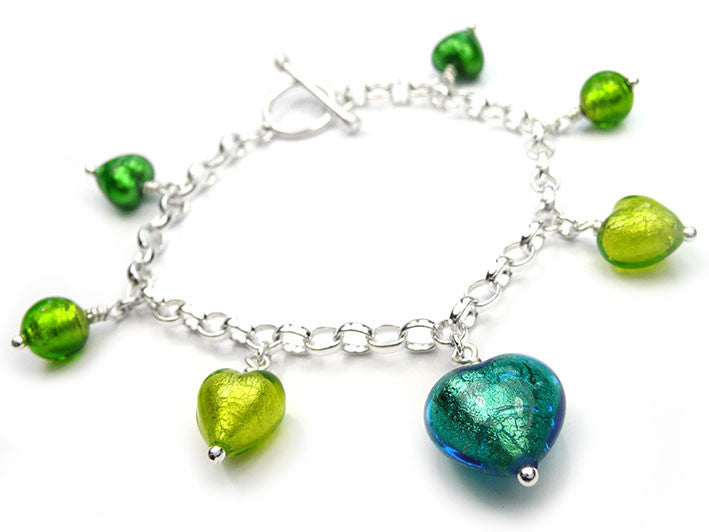 Murano Glass Bracelet - Verde Charm