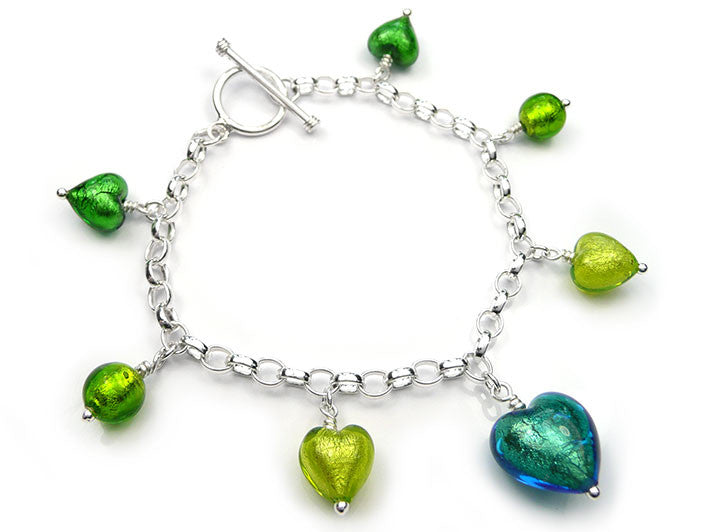 Murano Glass Bracelet - Verde Charm