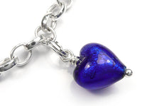 Murano Glass Charms - Electric Heart