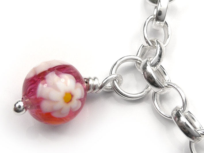 Murano Glass Charms - Millefiore Round