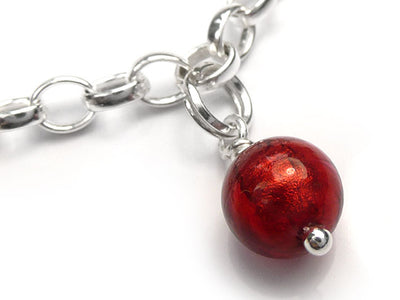 Murano Glass Charms - Rubino Round