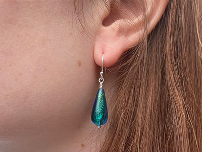 Murano Glass Drop Earrings - Model