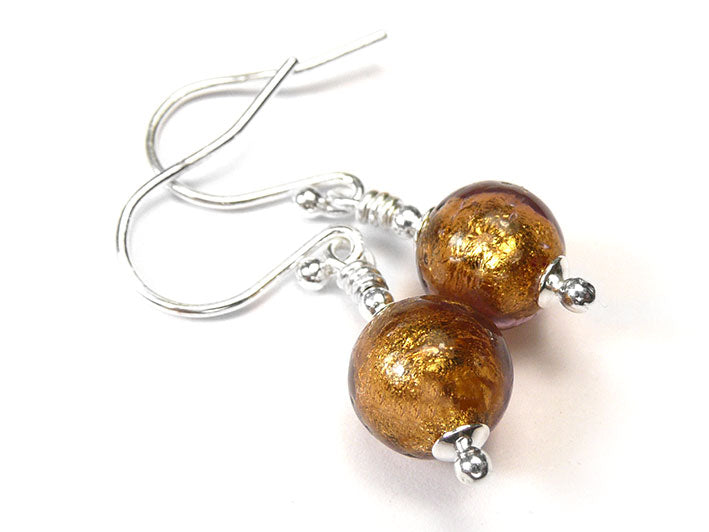 Murano Glass Earrings - Chocolate