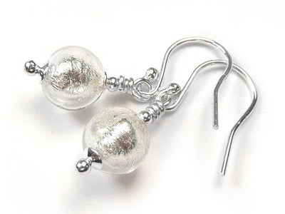 Murano Glass Earrings - Crystal