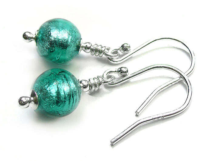 Murano Glass Earrings - Jade