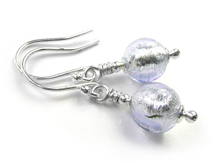 Murano Glass Earrings - Lilac
