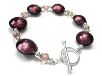 Murano Glass Bracelet - Amethyst