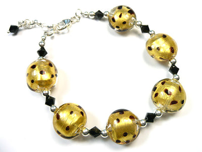Murano Glass Bracelet - Wild Cat