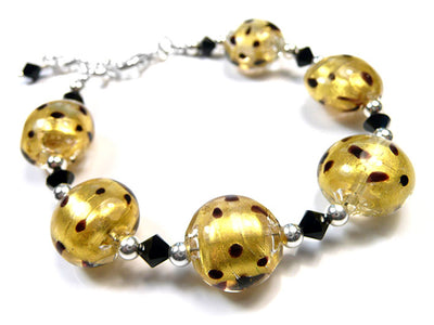 Murano Glass Bracelet - Wild Cat