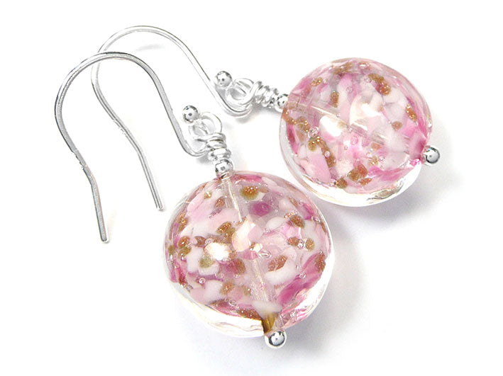 Murano Glass Lentil Earrings - Turkish Delight