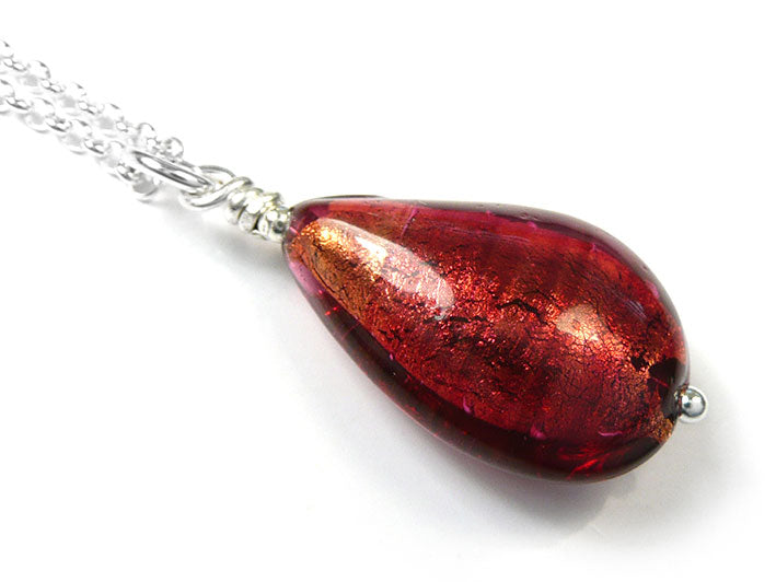 Murano Glass Pendant - Rubino Drop