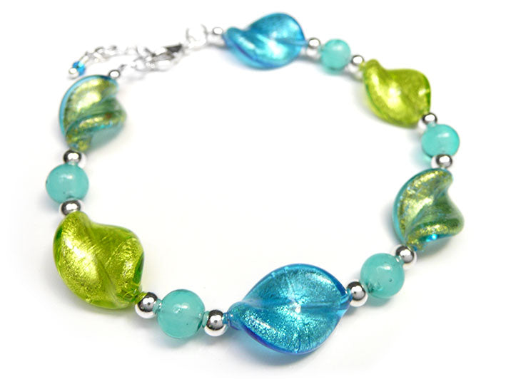 Murano Glass Twist Bracelet - Vibrant