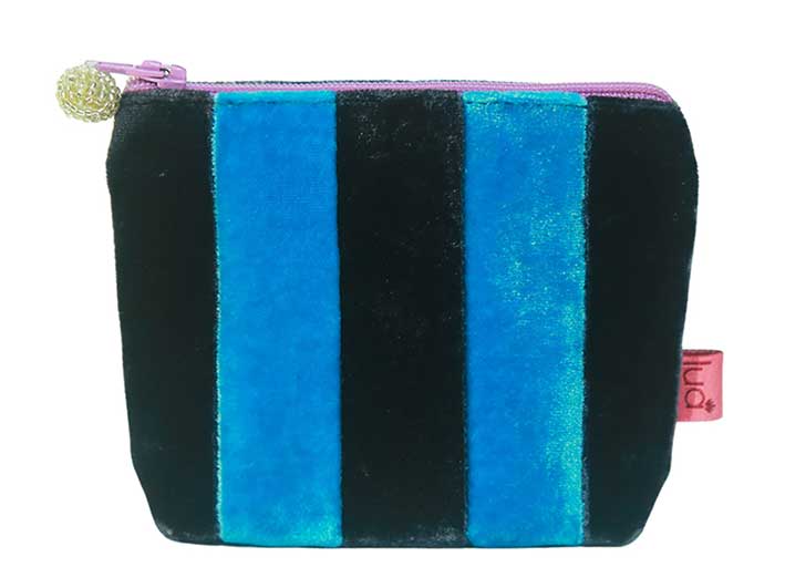 Purse - Velvet Blue Stripe