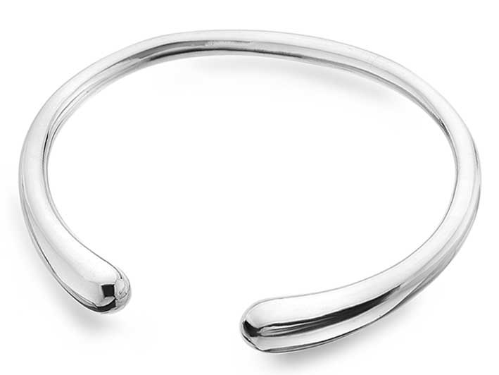 Silver Bangle - Fluid