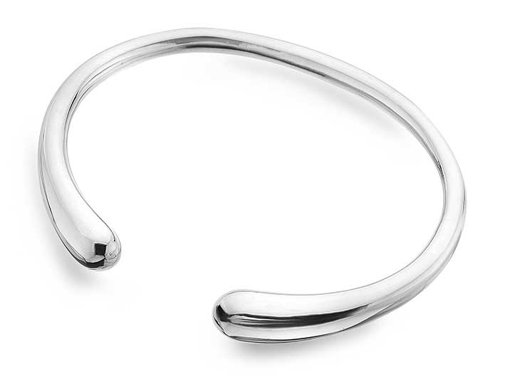 Silver Bangle - Fluid