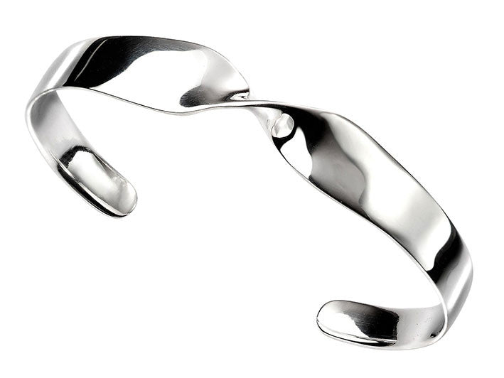 Silver Bangle - Organic Twist