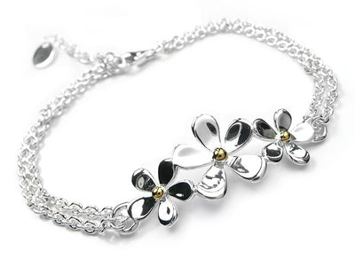 Silver Bracelet - Flower Chain
