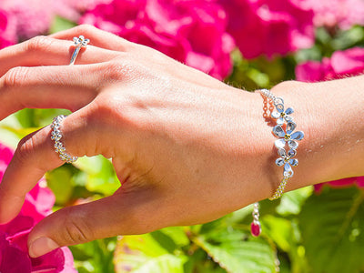 Silver Bracelet - Flower Chain