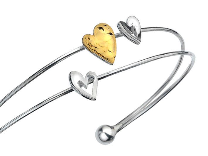 Silver Bracelet - Heart Trio