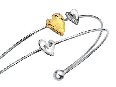 Silver Bracelet - Heart Trio