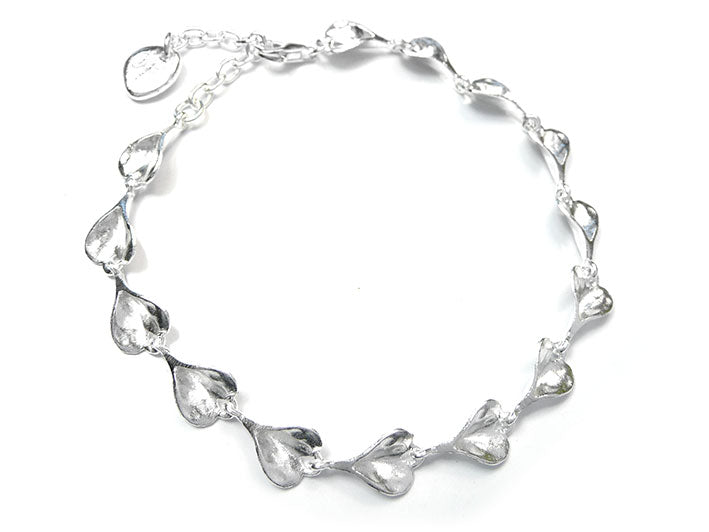 Silver Bracelet - Organic Small Heart