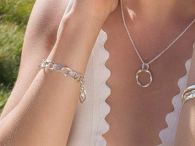 Silver Bracelet - Oval Link
