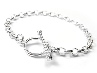 Silver Bracelet - Plain Toggle