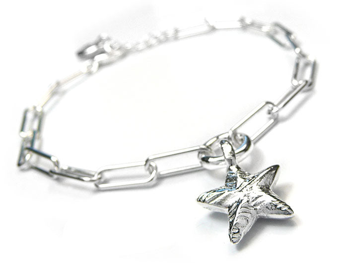 Silver Bracelet - Textured Star