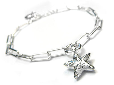Silver Bracelet - Textured Star