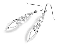 Silver Earrings - Celtic Long Knot