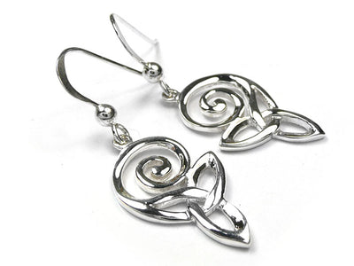 Silver Earrings - Celtic Spiral Knot
