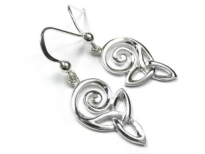 Silver Earrings - Celtic Spiral Knot