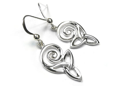Silver Earrings - Celtic Spiral Knot