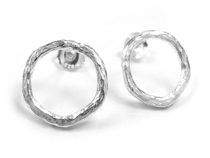 Silver Earrings - Circle Studs