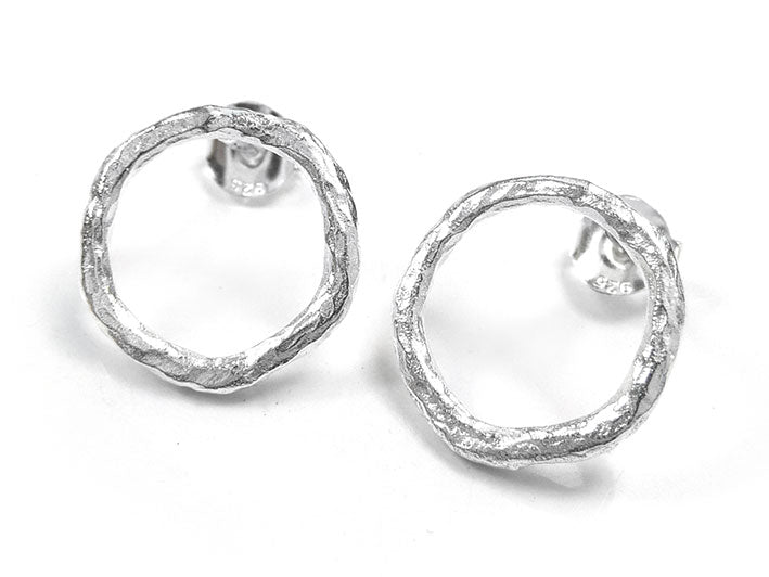 Silver Earrings - Circle Studs