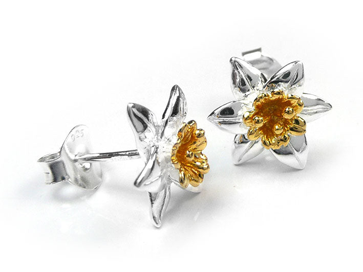 Silver Earrings - Daffodils