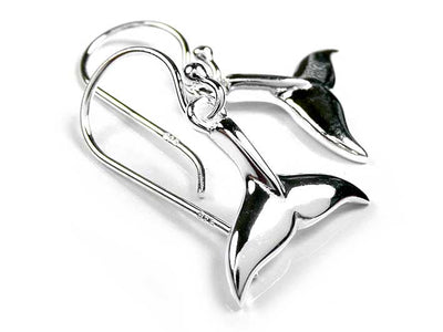 Silver Earrings - Dolphin Tail