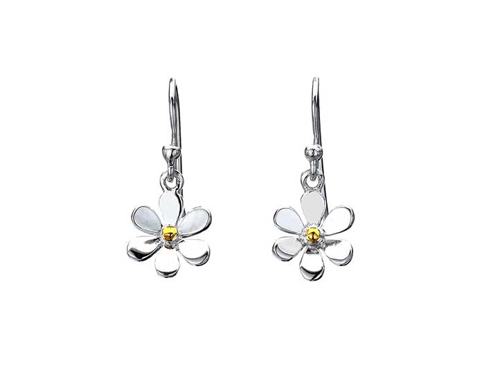 Silver Earrings - Flower