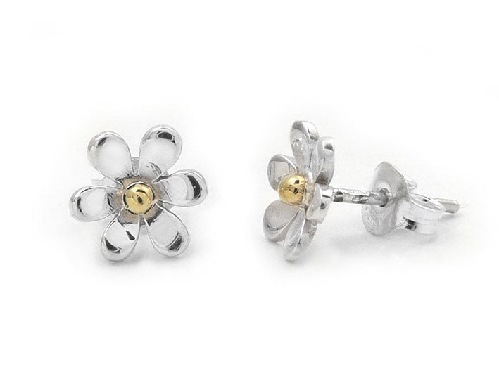 Silver Earrings - Flower Studs