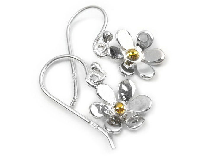 Silver Earrings - Flower