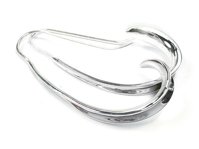 Silver Earrings - Furled Leaf