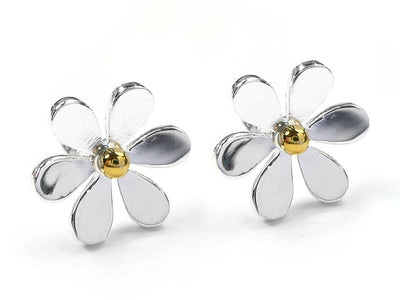 Silver Earrings - Large Flower