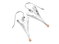 Silver Earrings - Long Heart