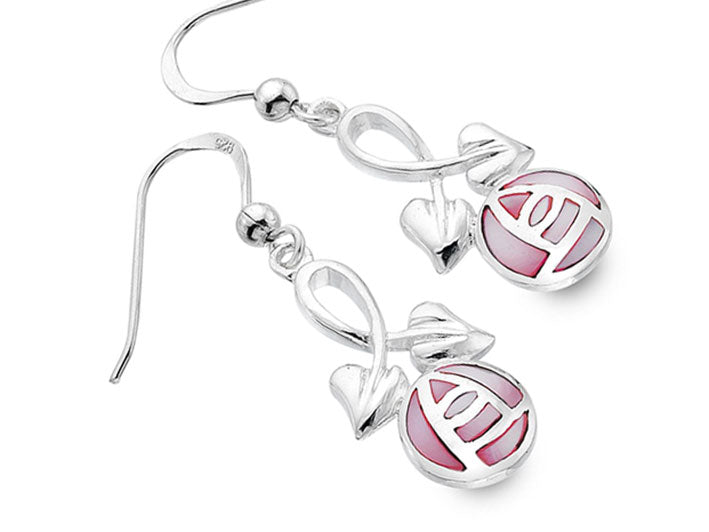 Silver Earrings - Mackintosh Rose