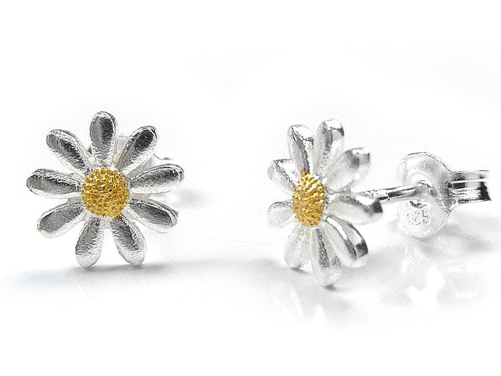 Silver Earrings - Plain Daisy