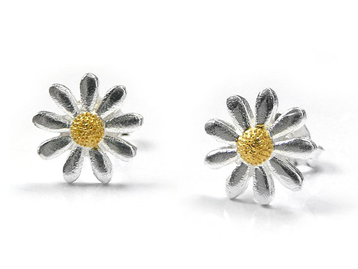 Silver Earrings - Plain Daisy