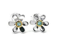 Silver Earrings - Pretty Daisy Topaz